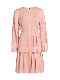 Carrie Linen-Silk Midi-Dress