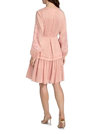 Carrie Linen-Silk Midi-Dress