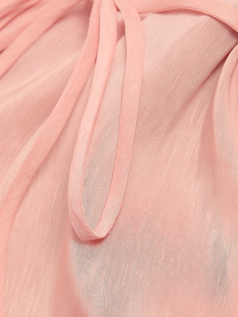 Carrie Linen-Silk Midi-Dress