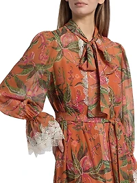 Payne Long-Sleeve Tiered Maxi Dress
