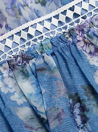 Elisa Floral Tie-Waist Minidress