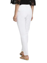 Cathy Twill Fray-Hem Pants