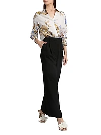 Laurent Floral Button-Up Blouse