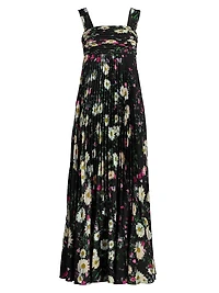 Ezra Floral Pleated Midi-Dress