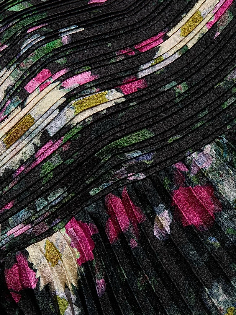 Ezra Floral Pleated Midi-Dress