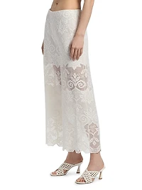 Gina Needlepoint Floral Lace Pants