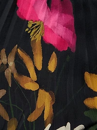Leona Floral Pleated Halter Maxi Dress
