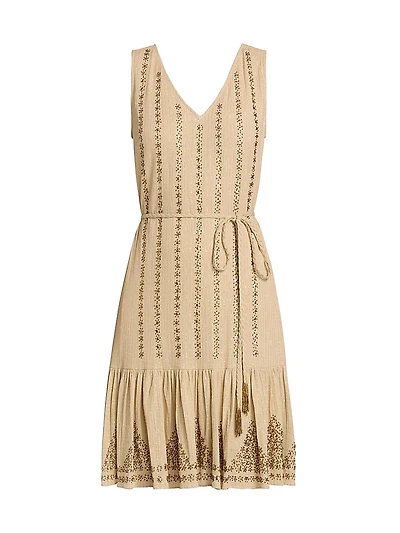 May Metallic Sleeveless Knee-Length Dress