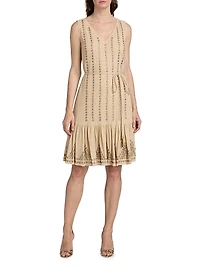 May Metallic Sleeveless Knee-Length Dress