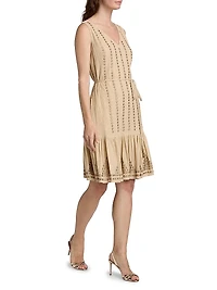 May Metallic Sleeveless Knee-Length Dress