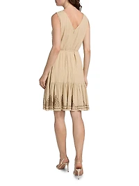 May Metallic Sleeveless Knee-Length Dress