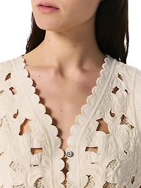 Coralie Floral Cutout Vest