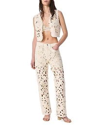 Coralie Floral Cutout Vest