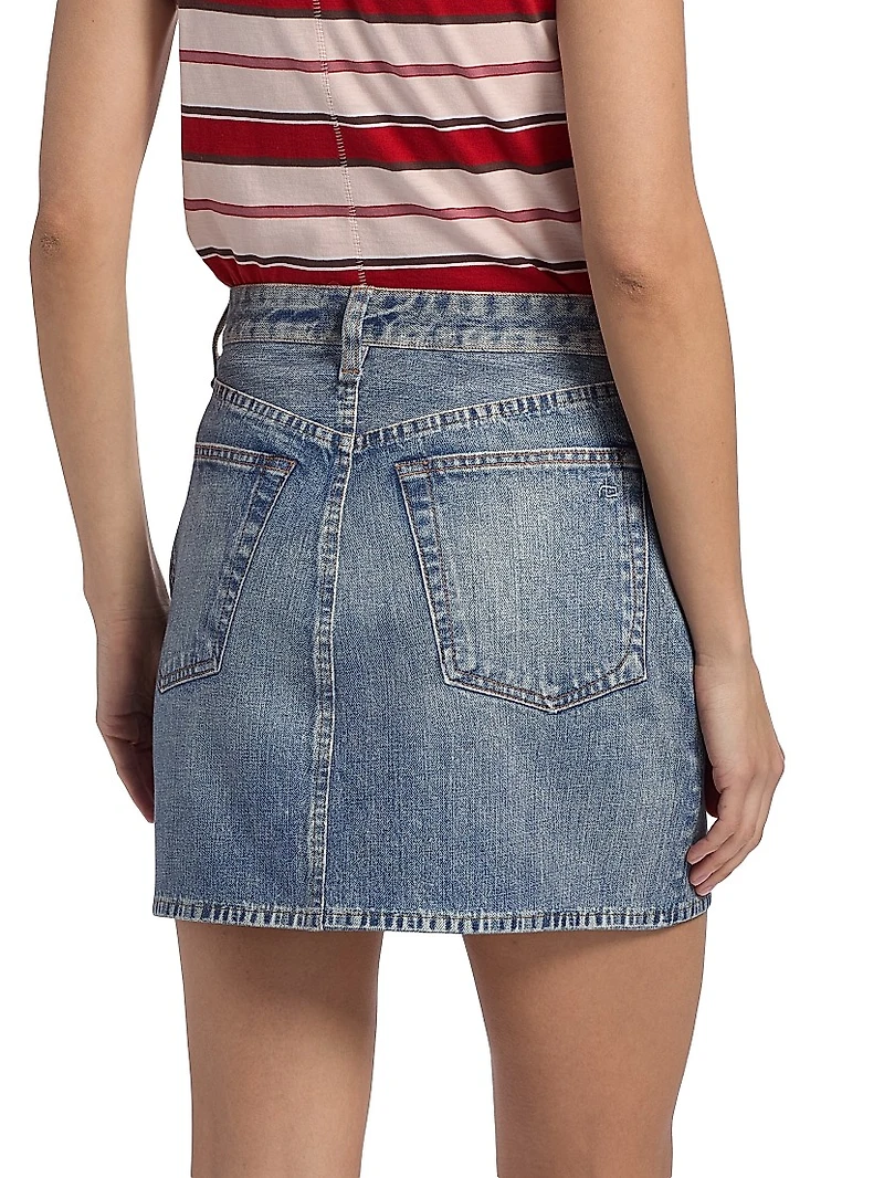 Miramar Ponte Printed Denim Miniskirt