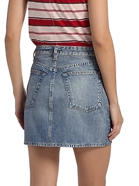 Miramar Ponte Printed Denim Miniskirt