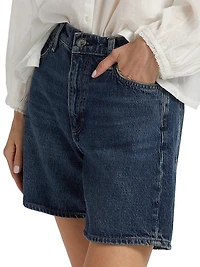 Kaia Mid-Rise Denim Shorts