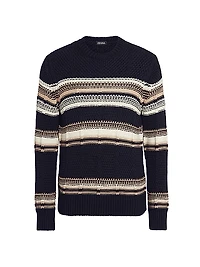 Cotton Silk and Linen Crewneck Sweater