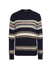 Cotton Silk and Linen Crewneck Sweater