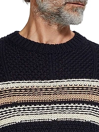 Cotton Silk and Linen Crewneck Sweater
