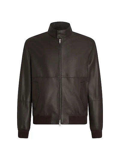Nappa Leather Bomber Jacket