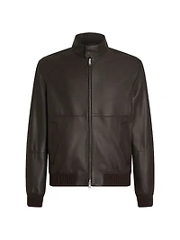 Nappa Leather Bomber Jacket