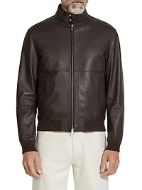 Nappa Leather Bomber Jacket