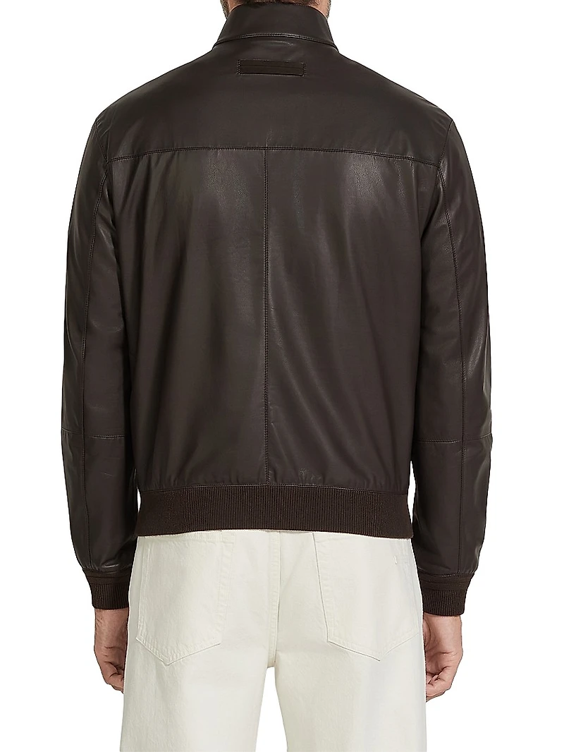 Nappa Leather Bomber Jacket