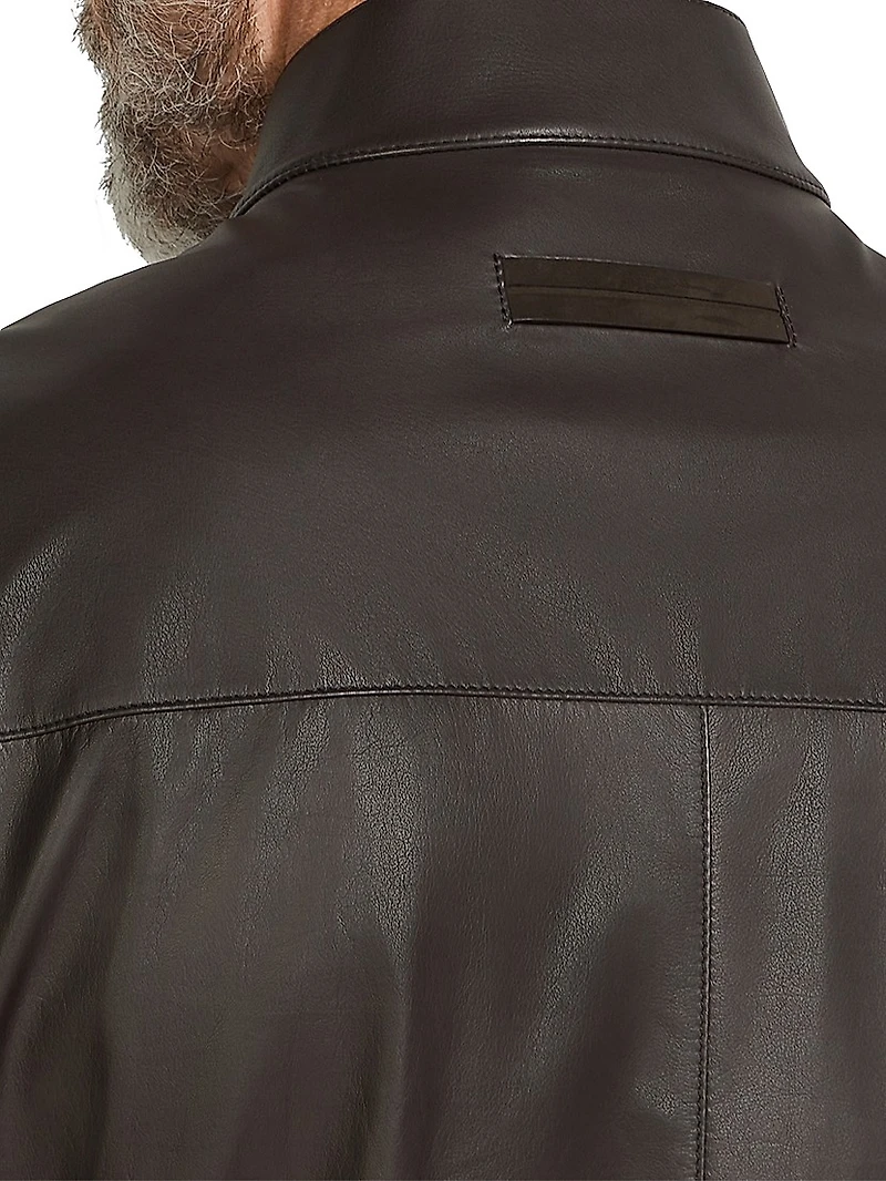 Nappa Leather Bomber Jacket