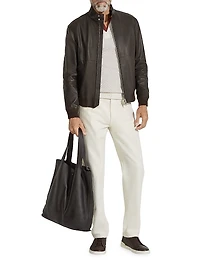 Nappa Leather Bomber Jacket