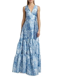 Rori Floral Sleeveless Gown