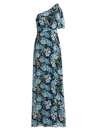 Chelsea Floral One-Shoulder Gown