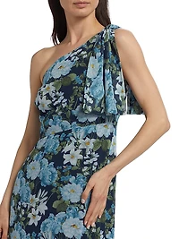 Chelsea Floral One-Shoulder Gown