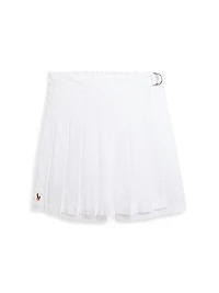 Little Girl's & Girl's Pleated Seersucker Skort