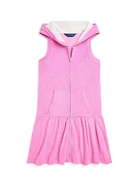Little Girl's Terry Cloth Sleeveless Tennis Dress