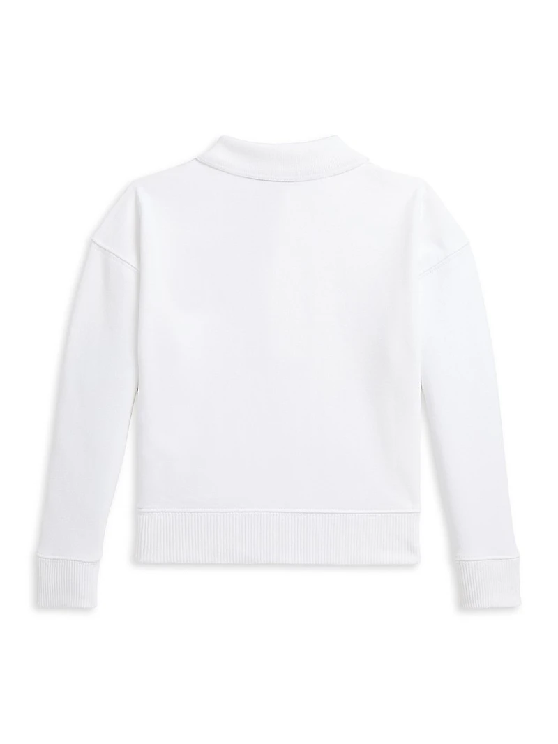 Little Girl's & Logo Long-Sleeve Polo Shirt