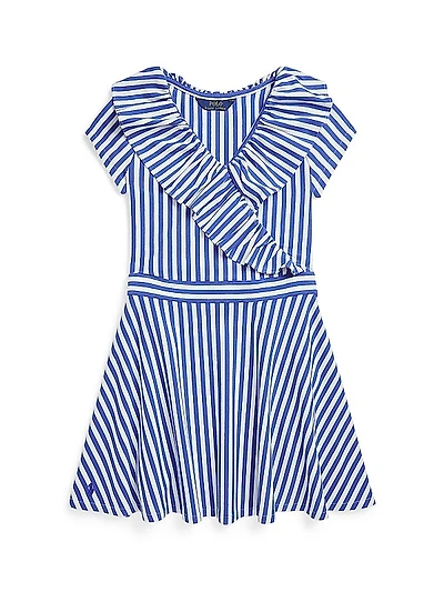 Girl's Striped A-Line Dress