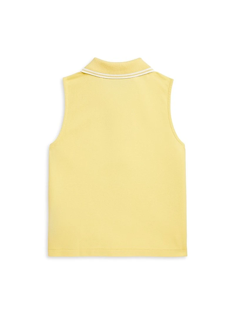 Little Girl's & Girl's Sleeveless Half-Zip Polo Shirt