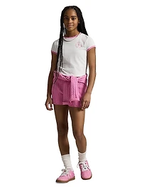 Little Girl's & Girl's Cable-Knit Cotton Shorts