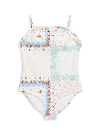 Little Girl's & Floral One-Piece Swimsuit