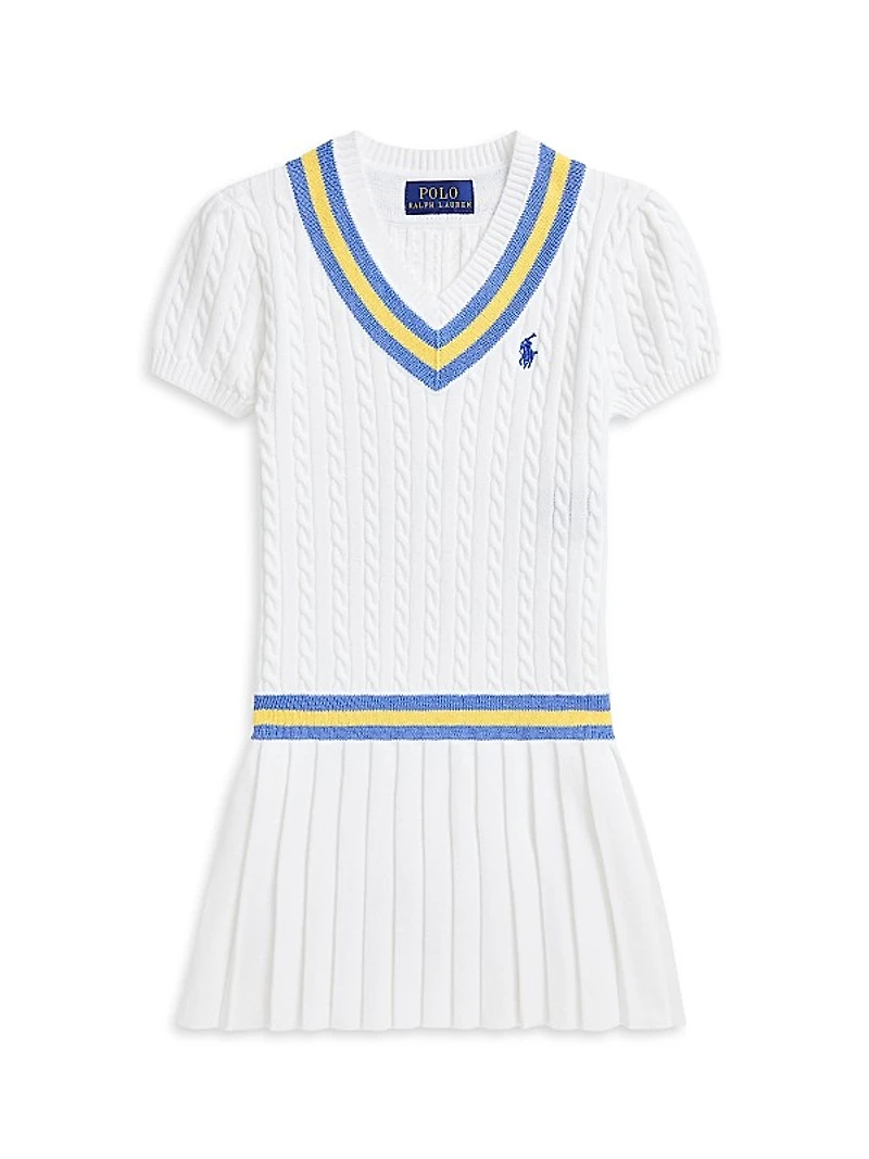 Little Girl's & Girl's Cable-Knit Dress