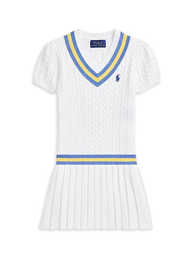 Little Girl's & Girl's Cable-Knit Dress