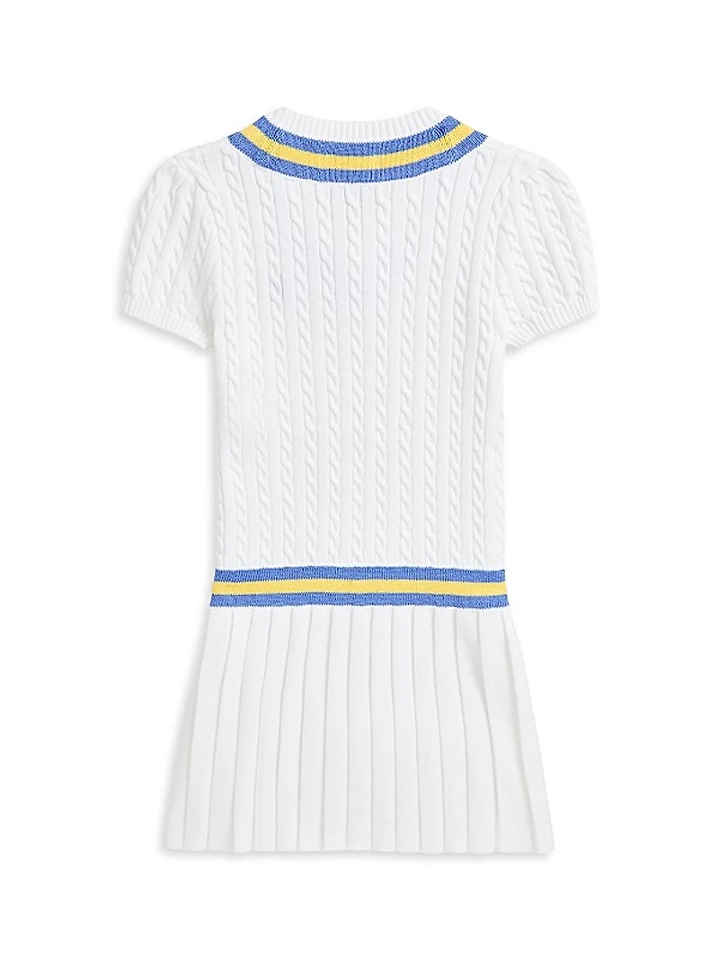 Little Girl's & Girl's Cable-Knit Dress