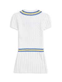 Little Girl's & Girl's Cable-Knit Dress