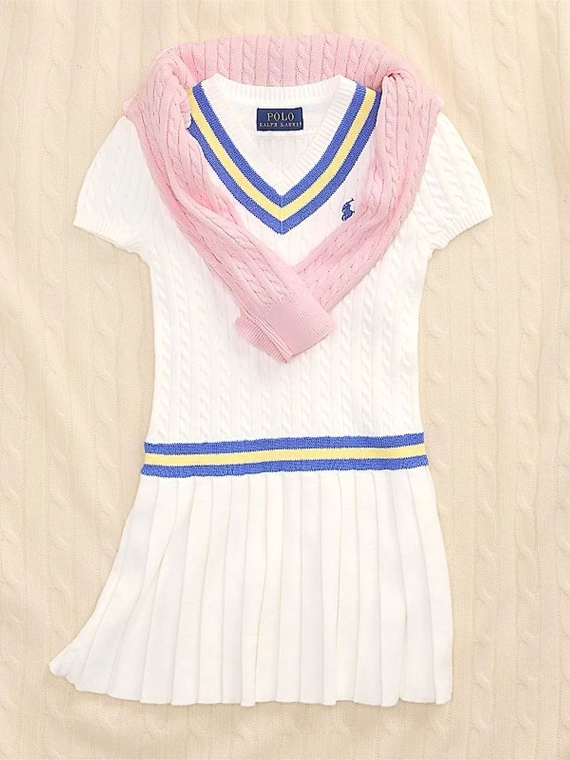 Little Girl's & Girl's Cable-Knit Dress