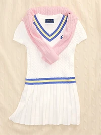 Little Girl's & Girl's Cable-Knit Dress