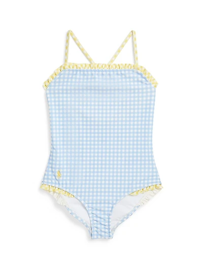 Little Girl's & Gingham One-Piece Swimsuit