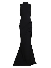 Siman Beaded Jersey Gown
