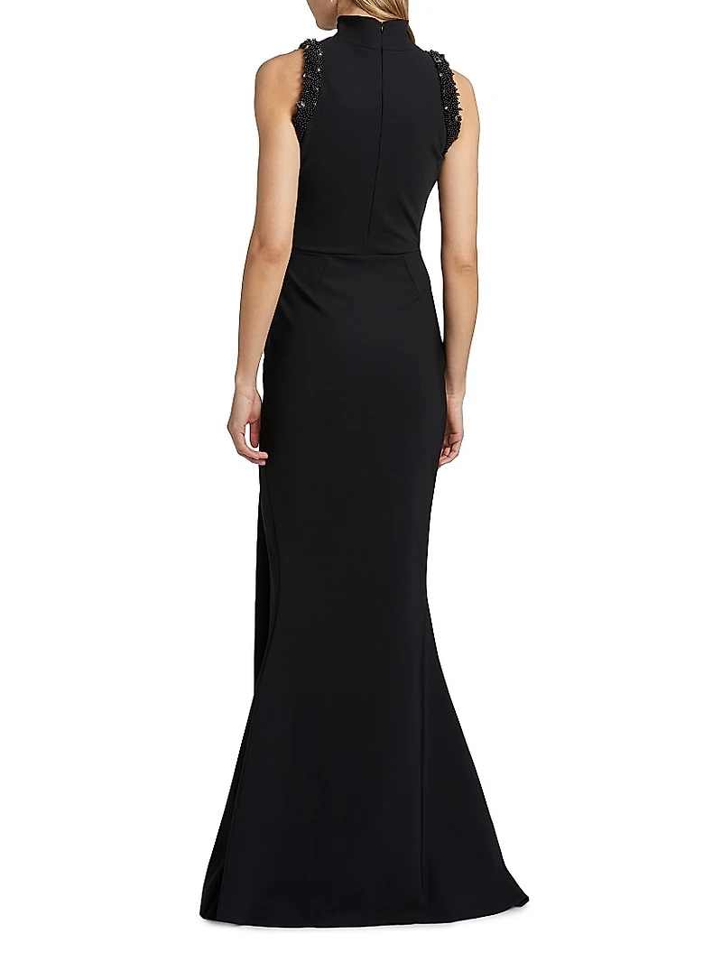 Siman Beaded Jersey Gown