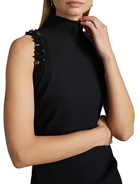 Siman Beaded Jersey Gown