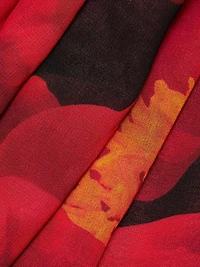 Simin Floral Chiffon Surplice Maxi Dress